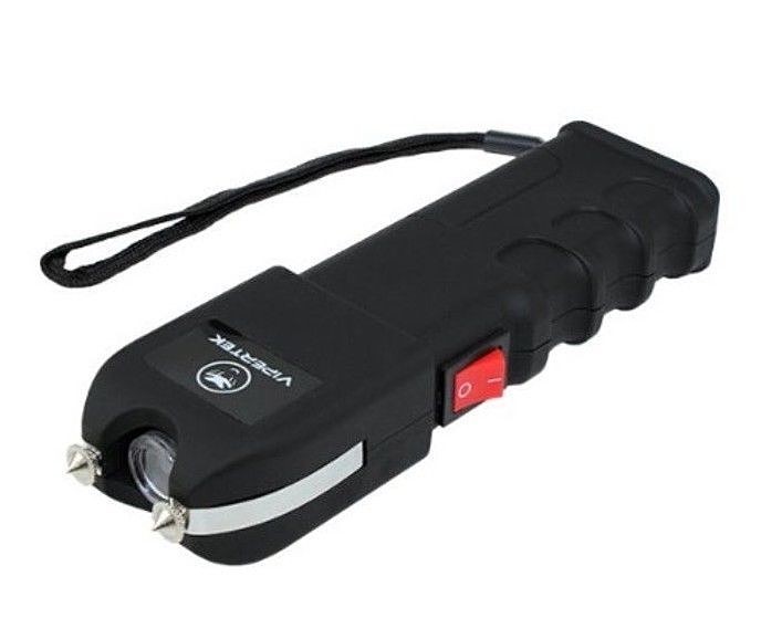 Genuine VIPERTEK Max Power Rechargeable Stun Gun Heavy Duty + LED Light