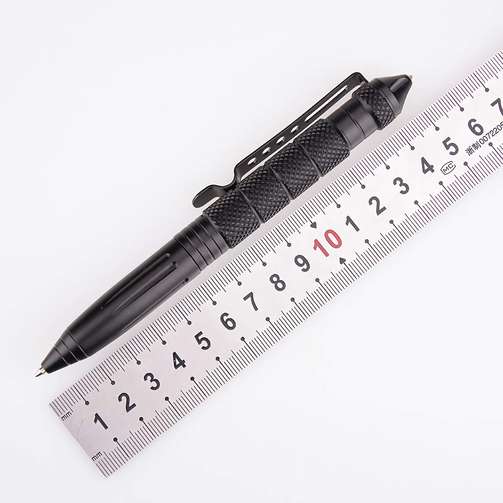 2PCS Tactical Pen Aluminum Self Defense with Glass Breaker Writing Black