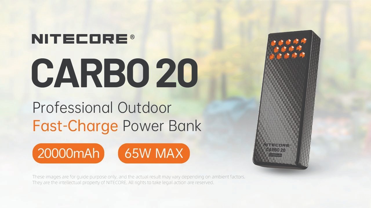 Nitecore Carbo 20 20,000mAh 65W Waterproof USB-C Power Bank