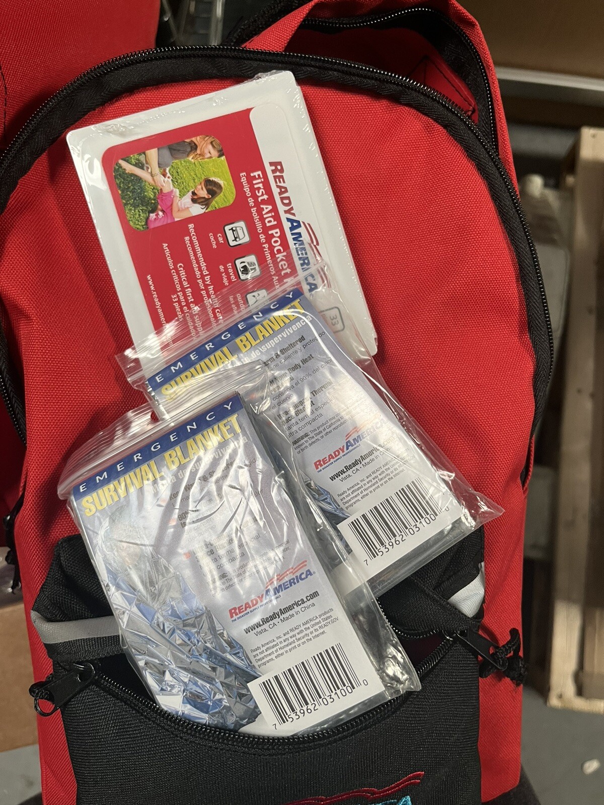 Ready America Emergency Kits QTY:2 (1 big and 1 small)