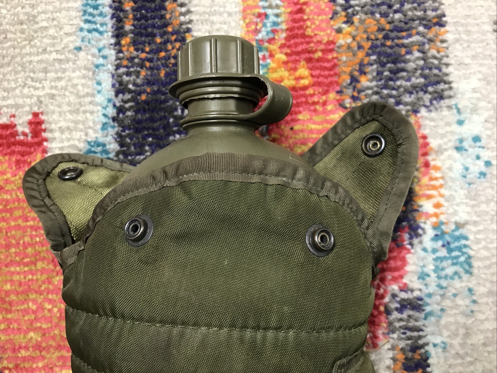 US Military 1 QT QUART CANTEEN COVER NYLON w ALICE CLIPS Canteen And Cup Read
