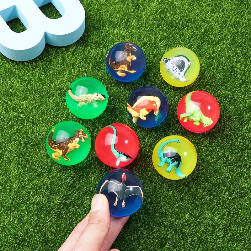 5Pcs Bouncy Ball Toys With Inside Mini Dolls Diameter Kid Birthday Party Favors
