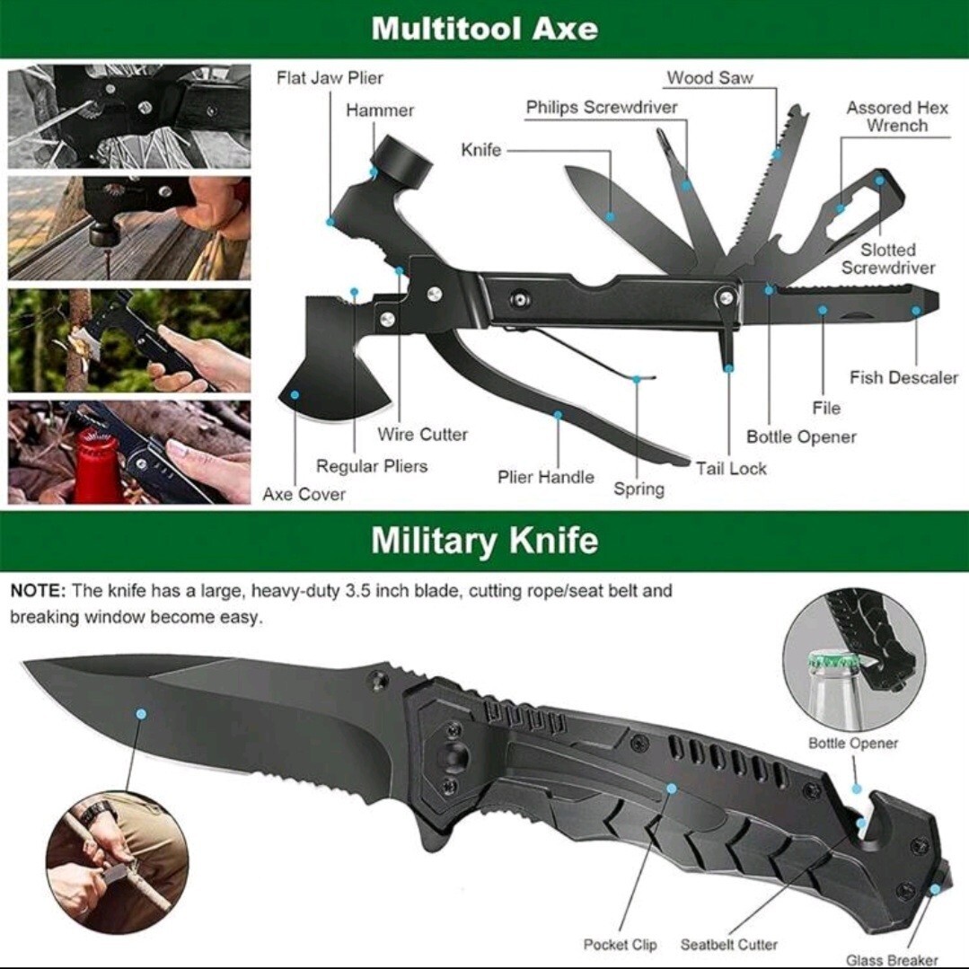 Survival Kit, 142Pcs Professional Survival Gear And Equipment With Molle Pouch