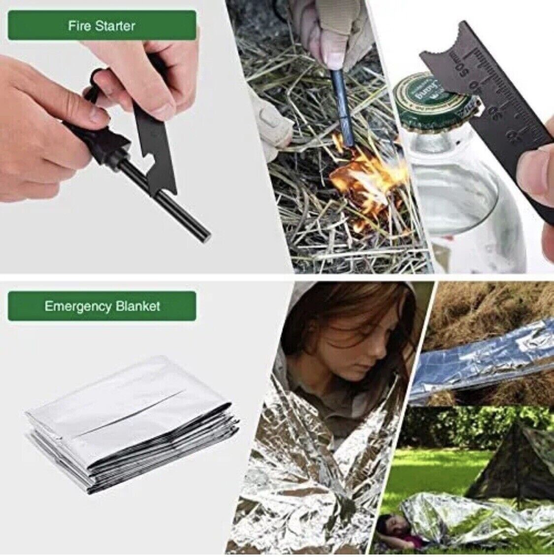Coogeo Survival Kits 15 In 1 – Great Gifts for Men Dad Husband Camouflage, New