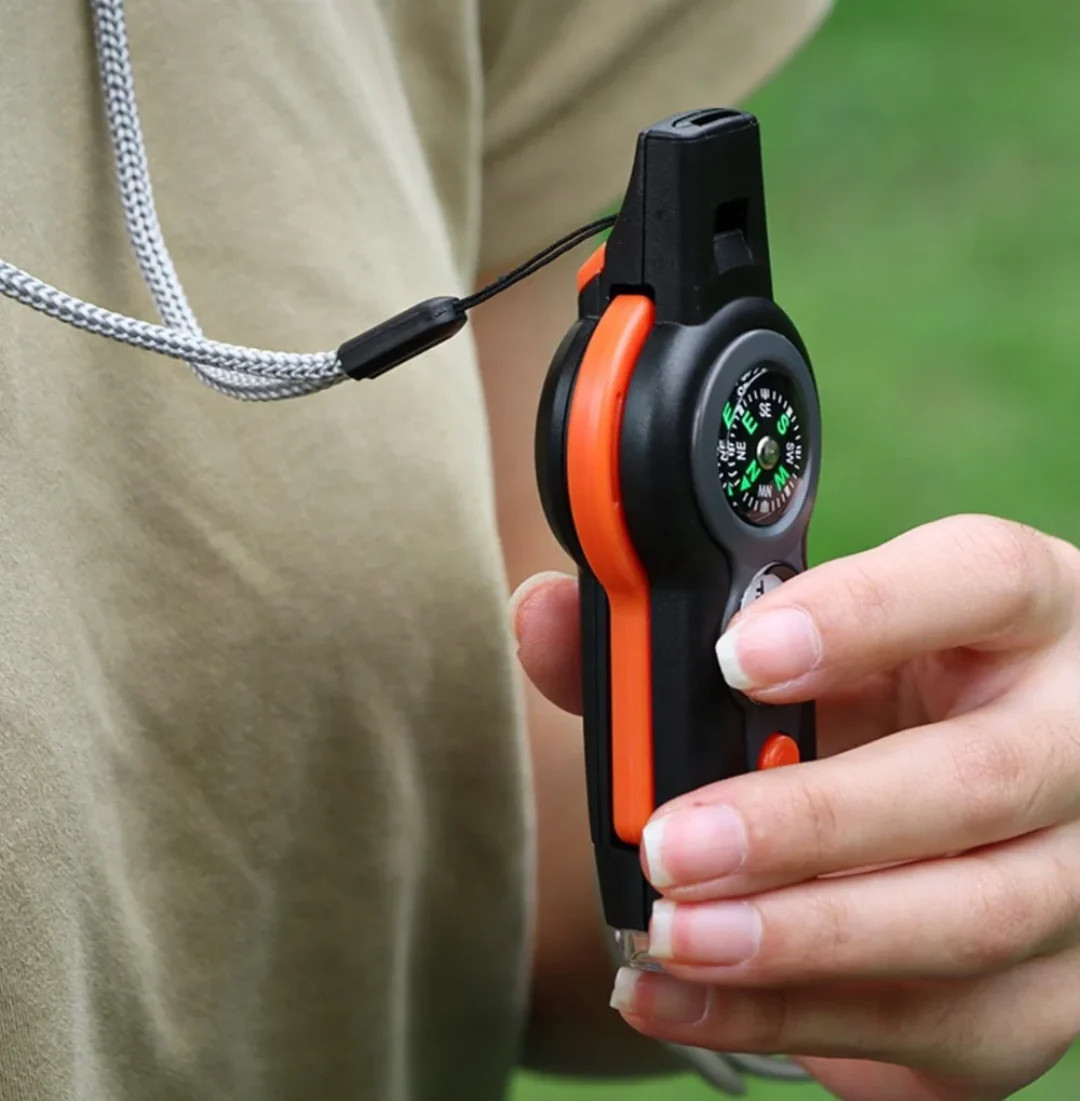 7‑in‑1 Survival Whistle with Light and Signal Tools | PrepPro