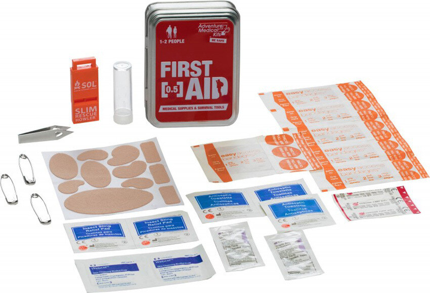 New Adventure Medical First Aid Tin AD0203 Dimensions: 4″ x 3″ x 1.25″. 0.22 lbs