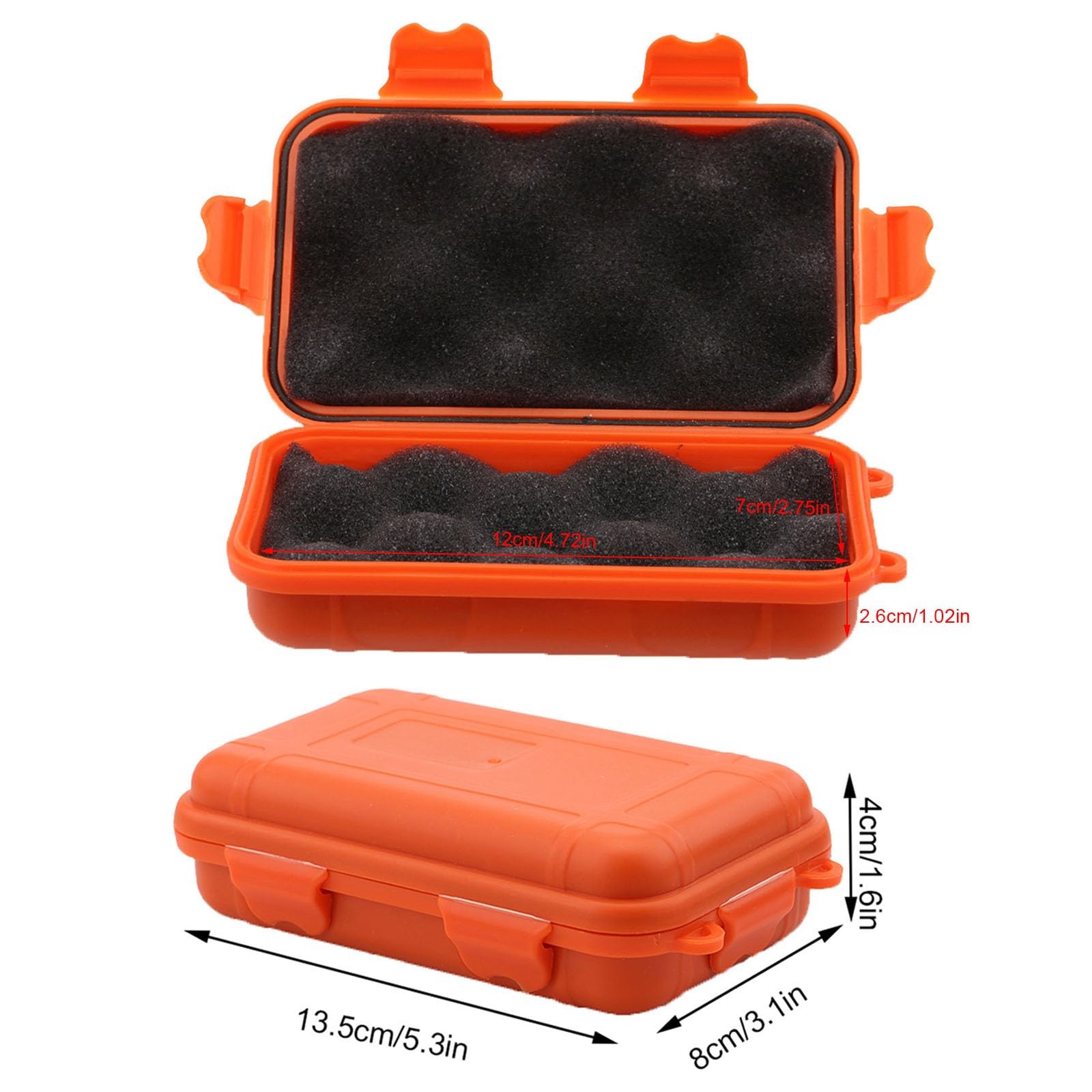 FILFEEL Outdoor Plastic Shockproof Box Airtight Survival Case S, Orange