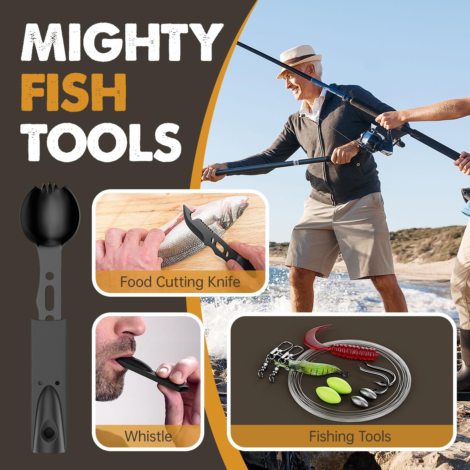 Gifts for Men Him Dad, Survival Kit and Equipment 25 Pcs, 97.18 cubic”