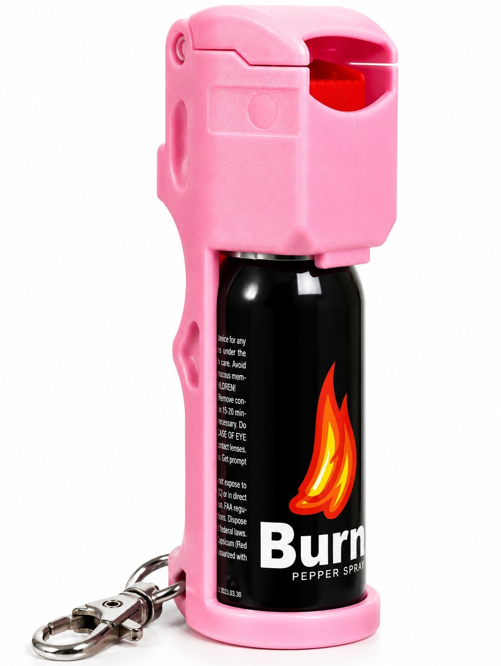 3 Pack Burn Pepper Spray Keychain for Self Defense | Max Strength OC Spray Pink