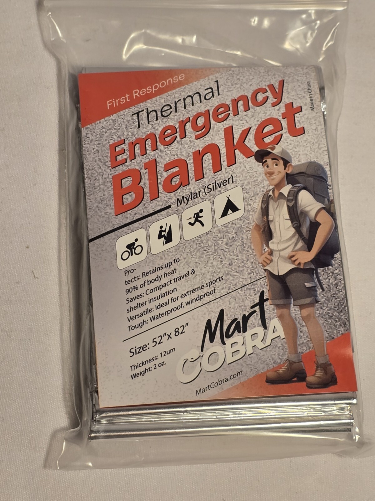 10pc Emergency Mylar Thermal Blankets Survival Safety Repel Water Military Large