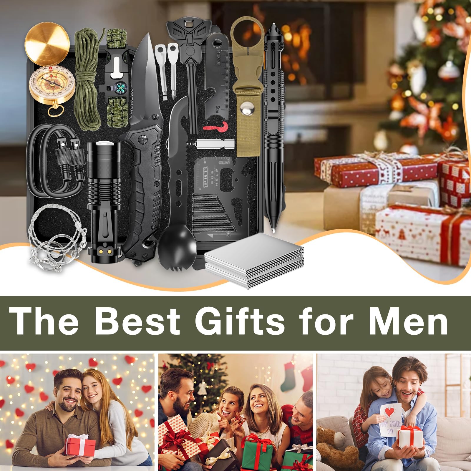 Survival Kits, Hiking and Camping Essentials, Survival Gear, Gifts for Men, G…