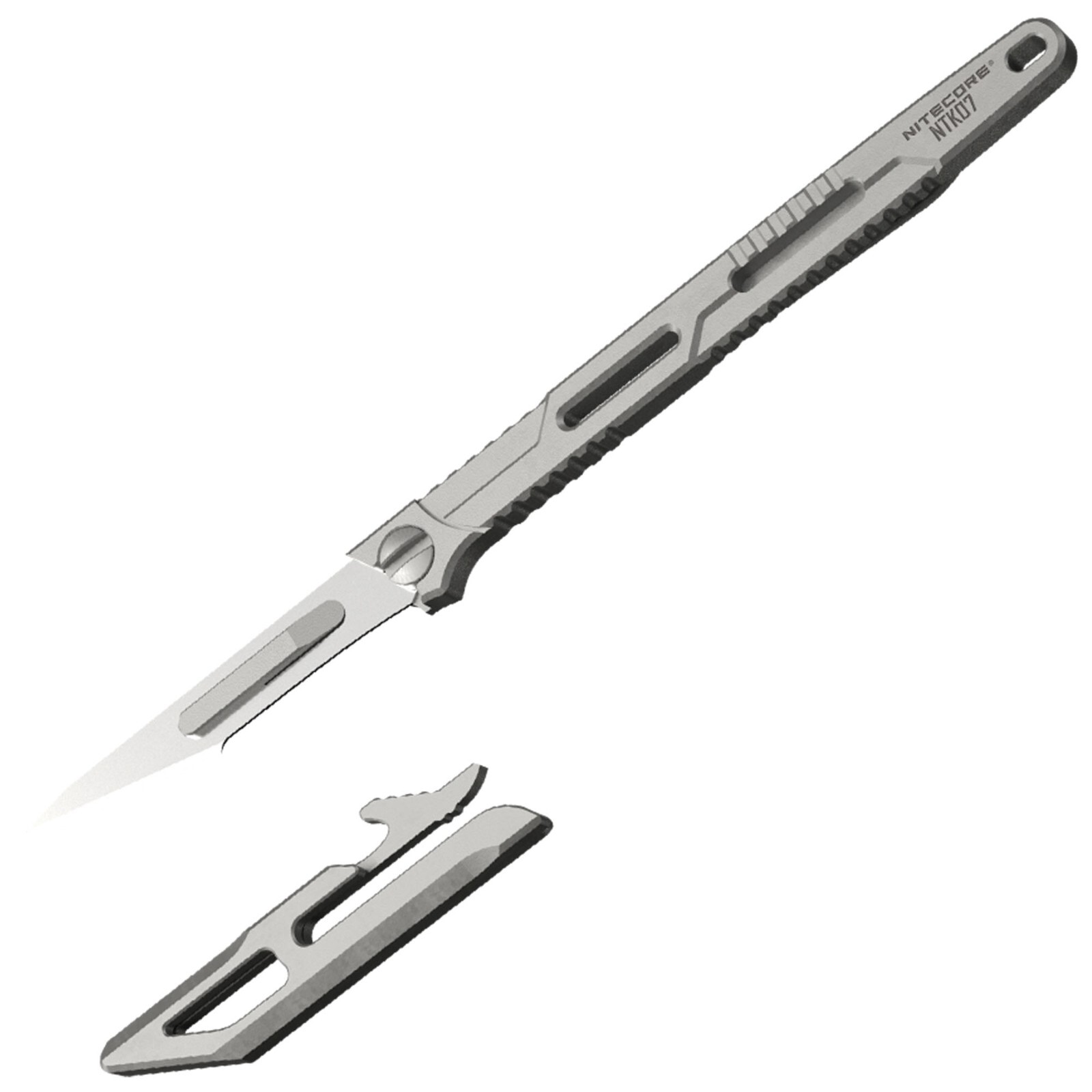 Nitecore NTK07 Titanium Knife – EDC Everyday Carry Knife with Replaceable Blade