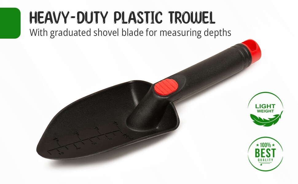 11″ Black Nylon Plastic Durable Camping Backpacking Gardening Shovel Trowel