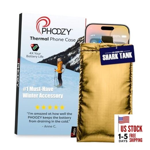 Apollo Thermal Phone Case | Insulated Phone Pouch Extends Battery Large Gold