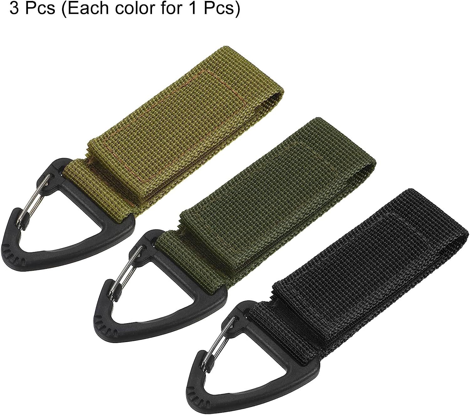 Outdoor Tactical Nylon Keychain Hook Camping Equipment Backpack Buckle Accessory