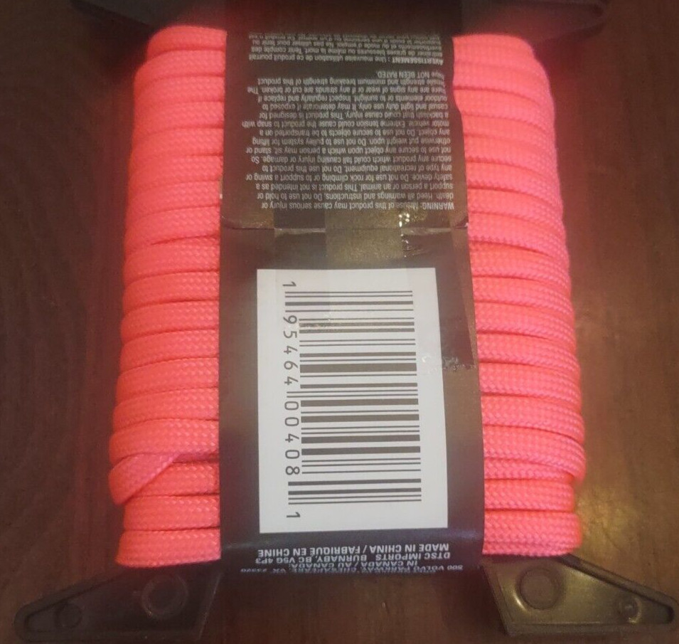Pink Paracord With Winder 1/8in. X 25 ft.