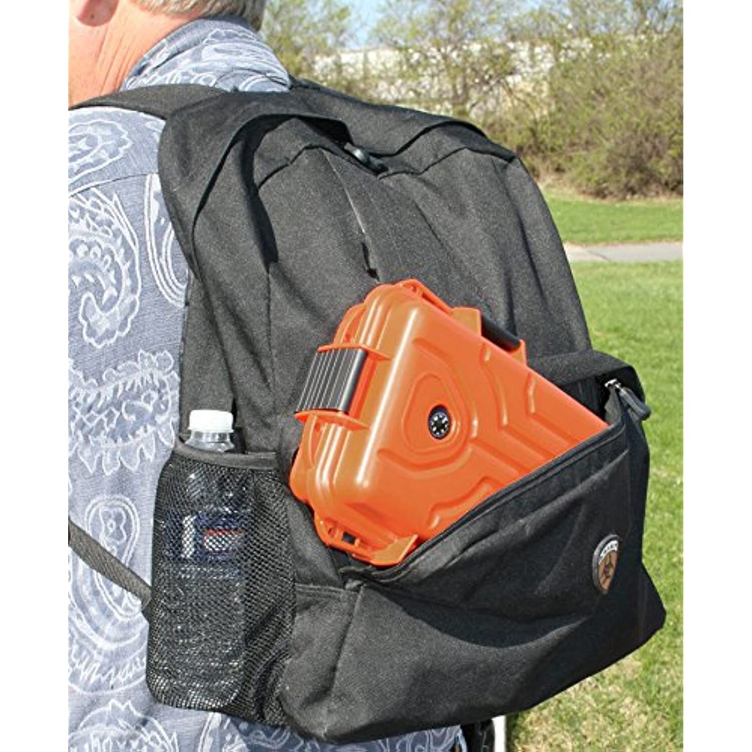 Small Floating Sealed Survivor Dry Box O-ring Compass Mirror Lockable ORANGE