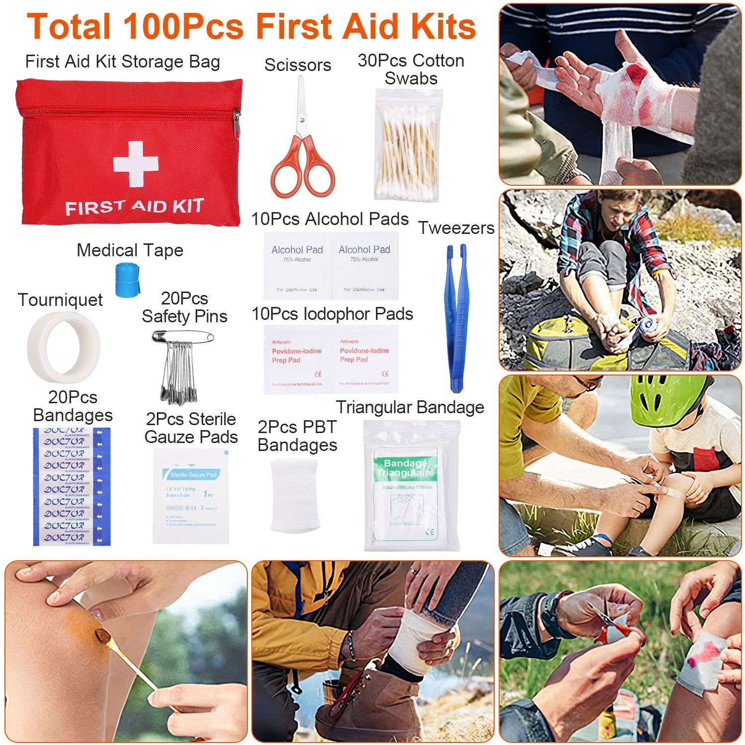 125Pcs Survival Kits Professional Emergency Survival Gear Tactical First Aid Kit