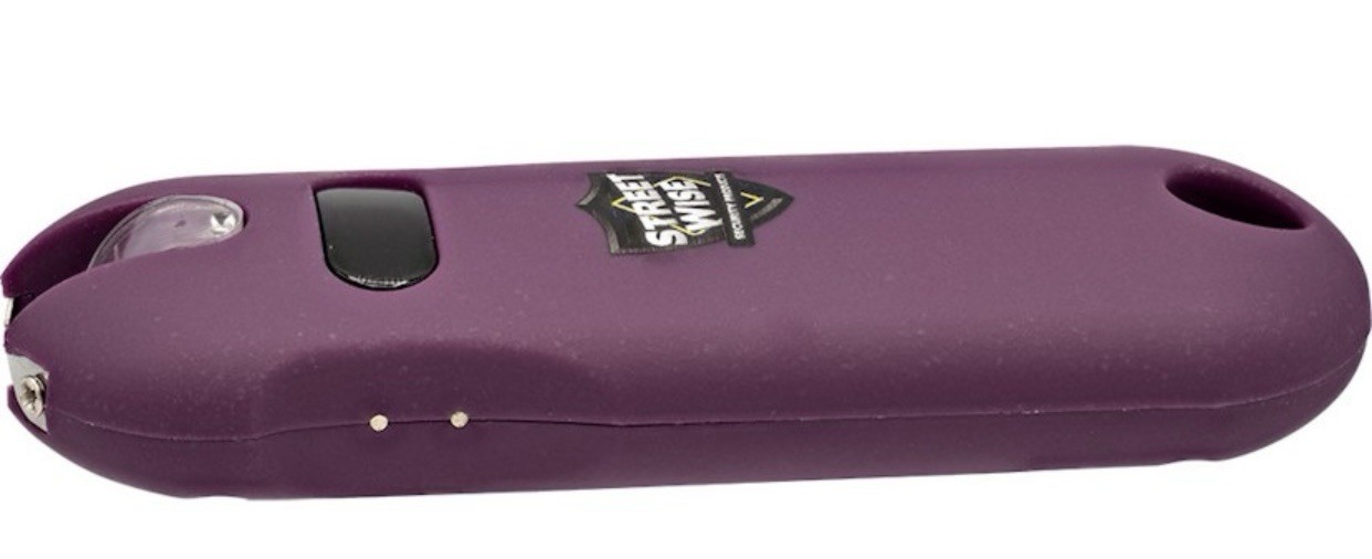 SMART RECHARGEABLE Stun Gun WOMEN MINI LED QUICK KEY RELEASE battery meter FLASH