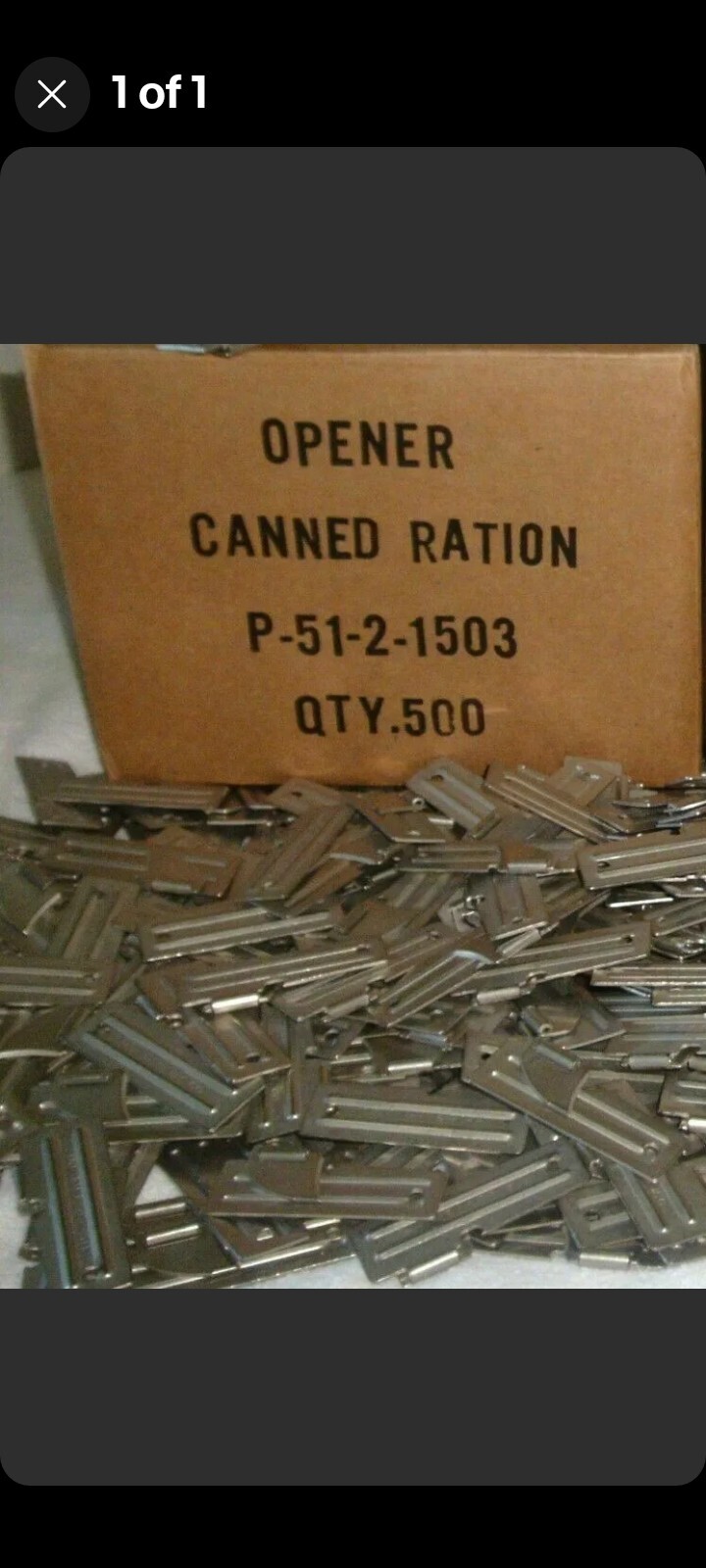 1 PC Shelby P-51 Can Opener & Keyring USA Military Camping Hiking Survival