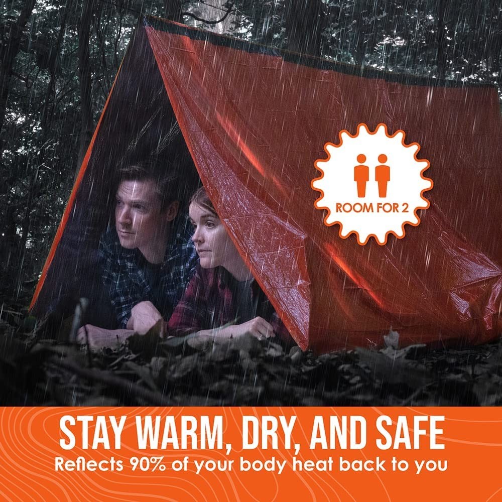 Go Time Gear Mylar Survival Gear Emergency Tent – Heat Reflective Ultralight
