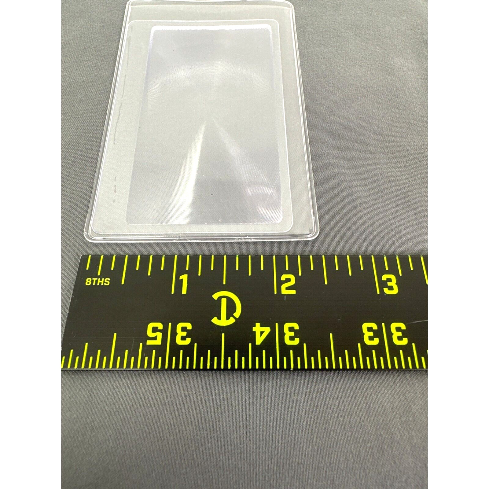 Lot of Five Wallet Credit Card Size Pocket Magnifiers With Protective Sleeves