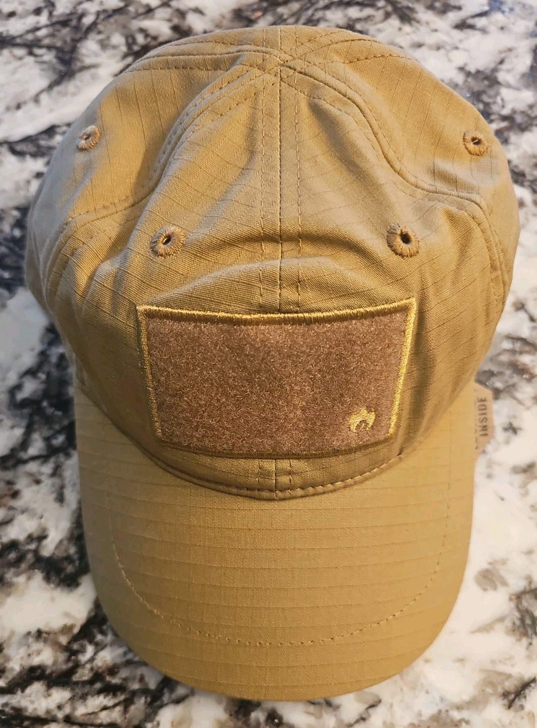 Wazoo Patch Cache Cap – 6 Secret Pocket Hat (Coyote Brown) Updated Version