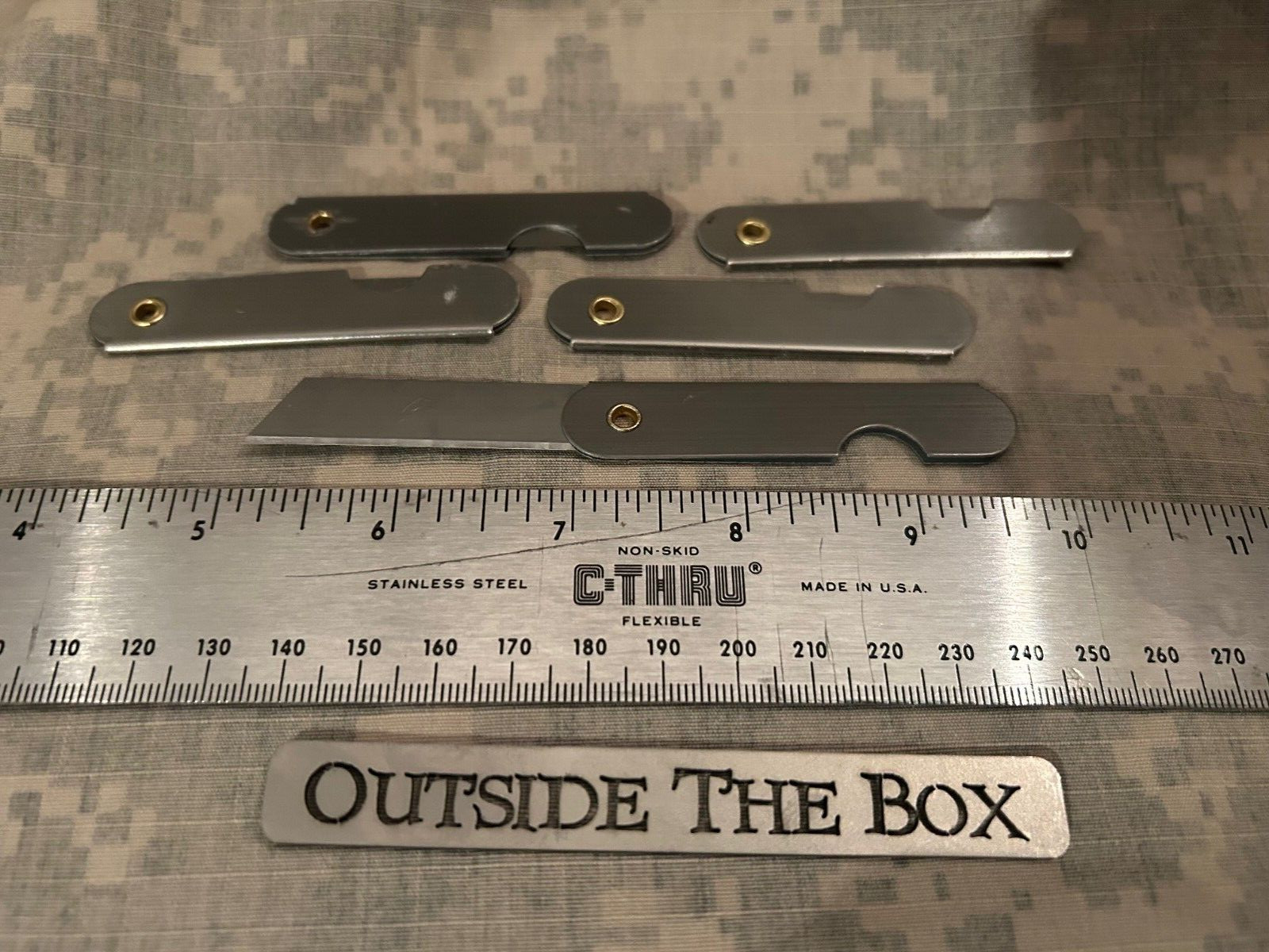 Emergency/Survival: LOT OF (5) FOLDING RAZOR KNIFE, Mini EDC, Stainless Steel