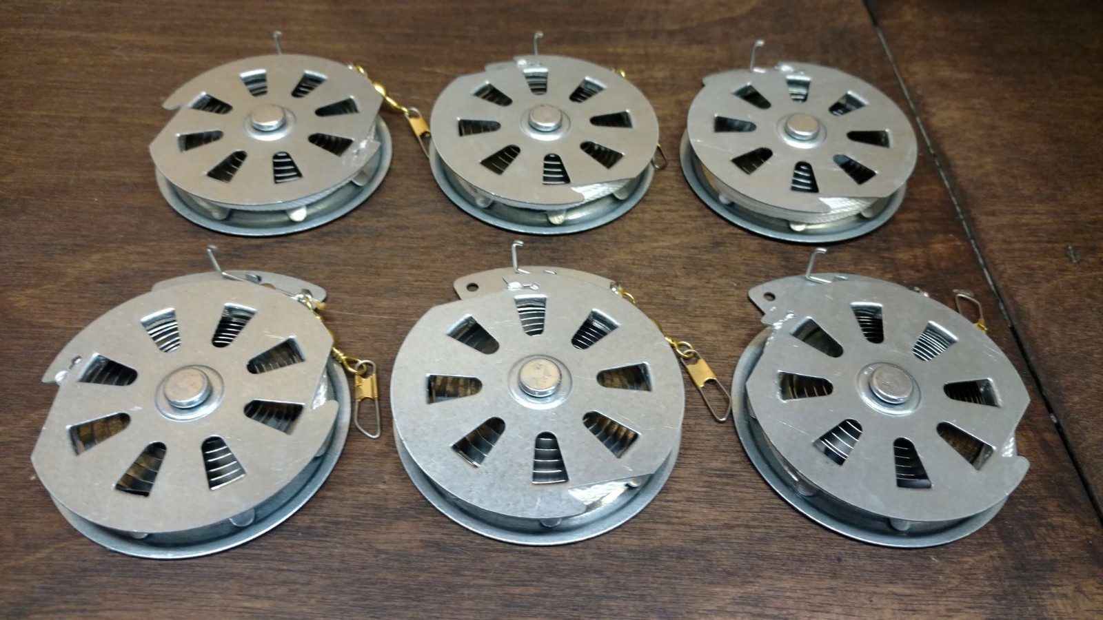 Lot of 6, Mechanical Fishing Reel Yo Yo Hunting survival fishing stainless