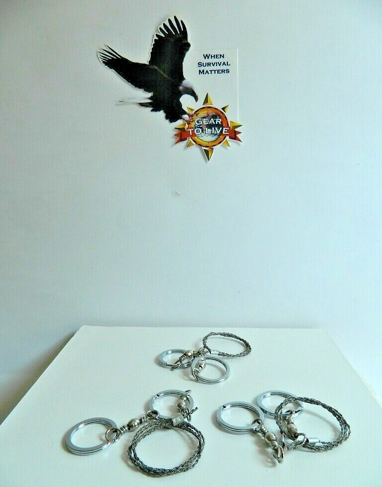 FIVE EMERGENCY SURVIVAL POCKET STAINLESS STEEL WILDERNESS WIRE WOOD SAW CUTTER