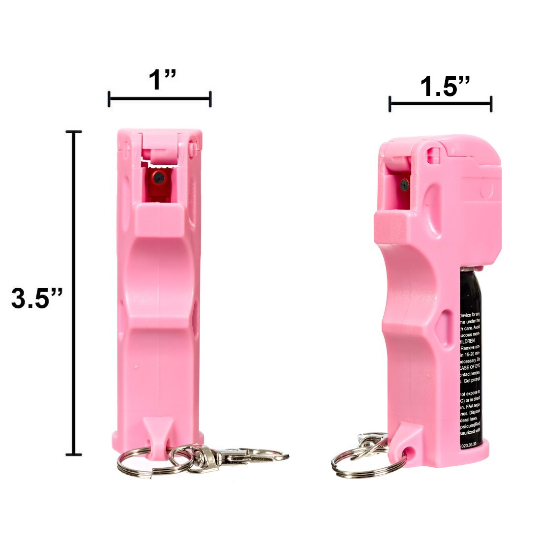 3 Pack Burn Pepper Spray Keychain for Self Defense | Max Strength OC Spray Pink