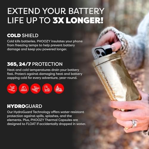 Apollo Thermal Phone Case | Insulated Phone Pouch Extends Battery Large Gold