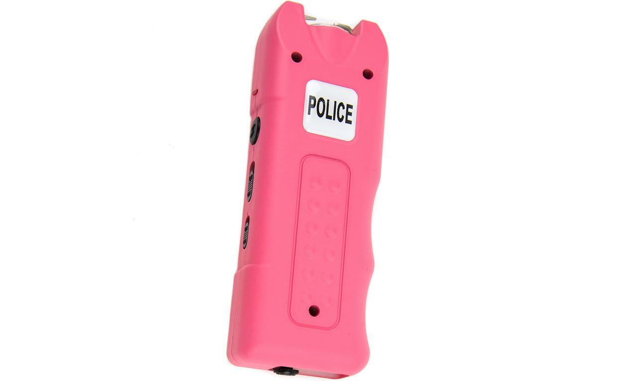 POLICE Stun Gun 628-700 BV Rechargeable LED Flashlight Siren Alarm Pink
