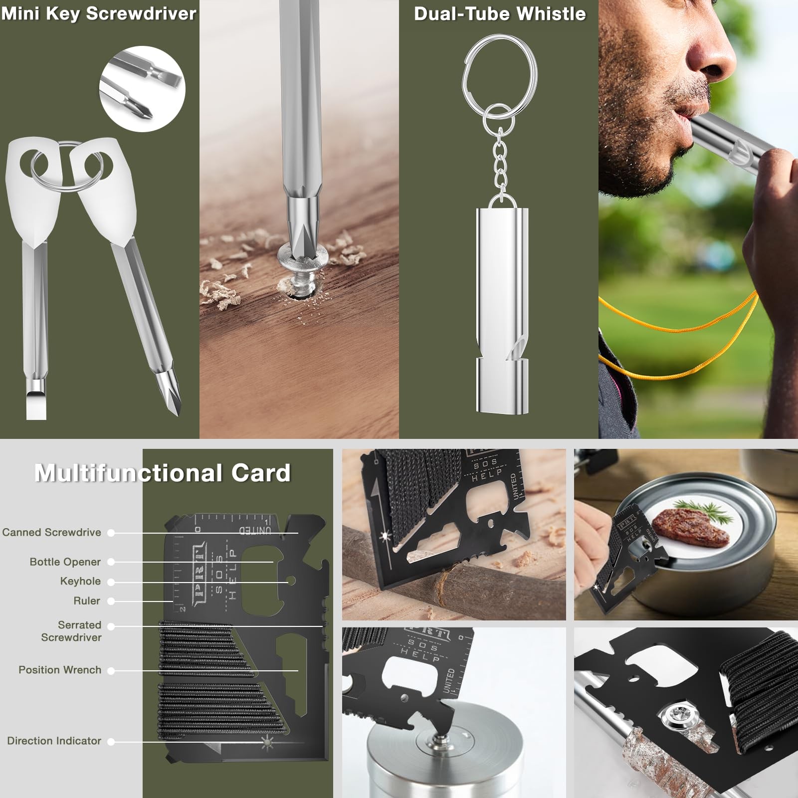Survival Kits, Hiking and Camping Essentials, Survival Gear, Gifts for Men, G…