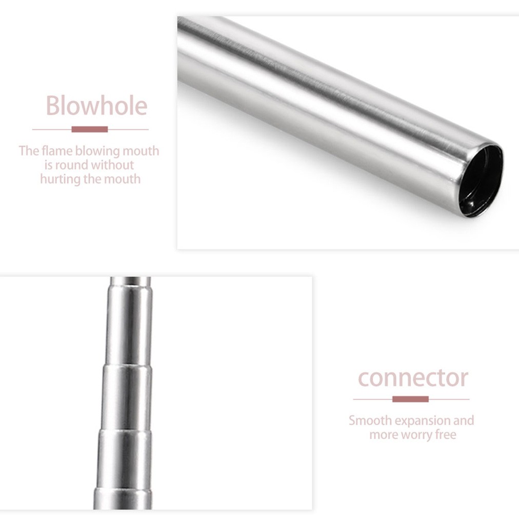 Stainless Steel Fire Starting Tubes Outdoor Collapsible Fire Tool Campfire Tool