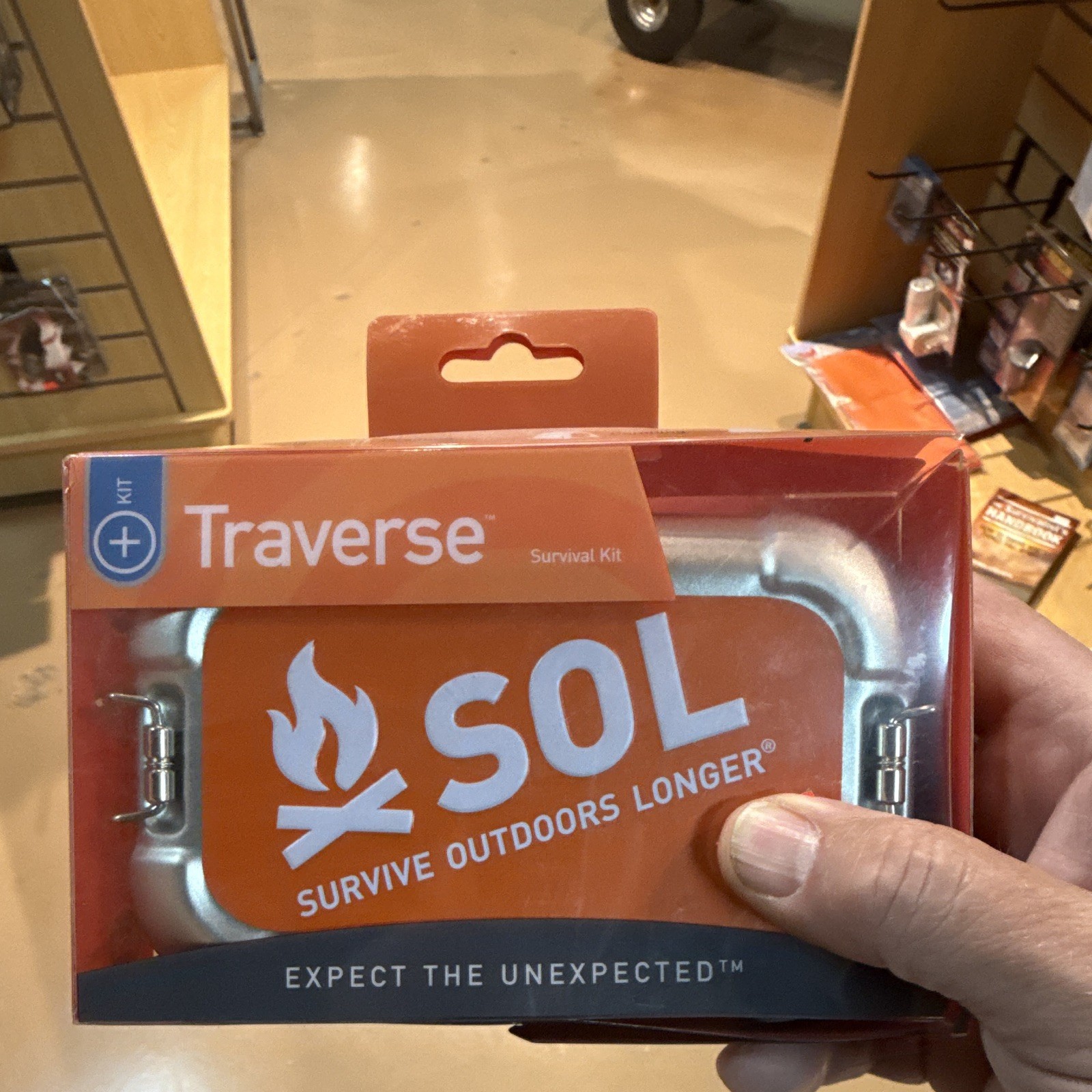 SOL Traverse Waterproof Windproof Survival Kit w/ Blanket, Fire Starter, Whistle