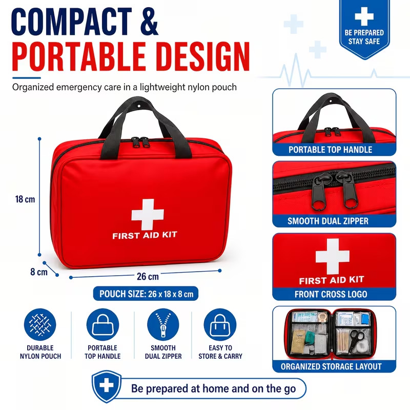 157pcs Outdoor First Aid Kit, Portable Multifunctional Emergency Survival Kit wi
