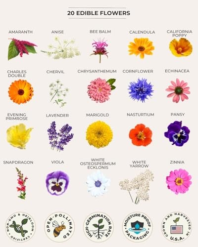 Medicinal & Survival Seed Kit – 60 Heirloom Non-GMO USA Grown Seeds for