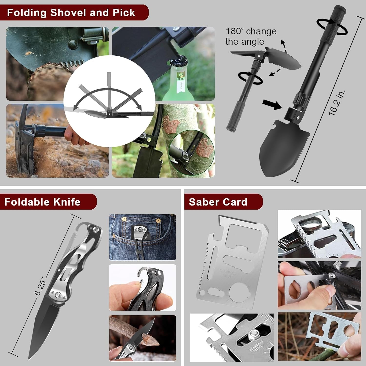 Gifts for Men Christmas – 118-in-1 Survival Kits – Military-Grade Survival Gear