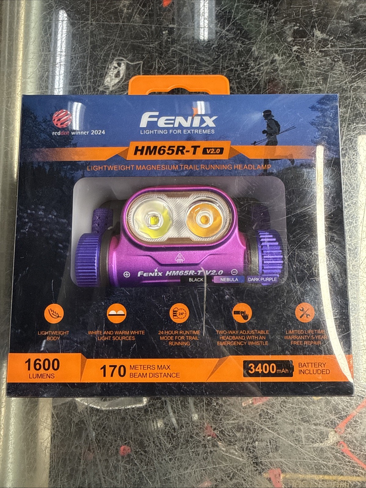 Fenix HM65R-T V2.0 1600 Lumen Rechargeable Trail Running Headlamp