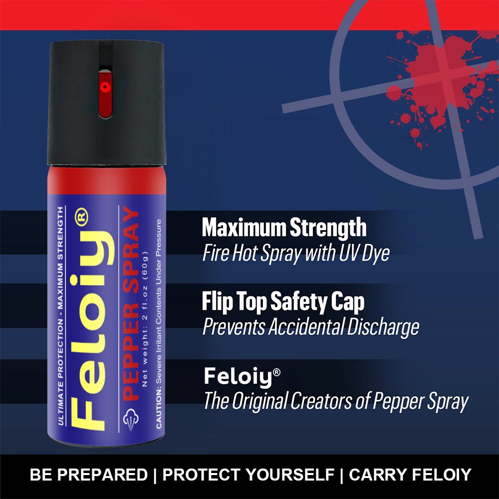 4 Pack Pepper Spray 1/2oz Self Defense Security Keychain Black, Quick And Easy