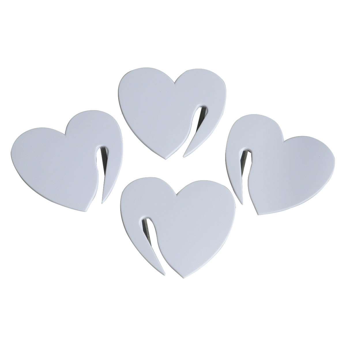 3pcs Emergency Knife Tool Car Necessities White Mini Heart Seatbelt Cutter