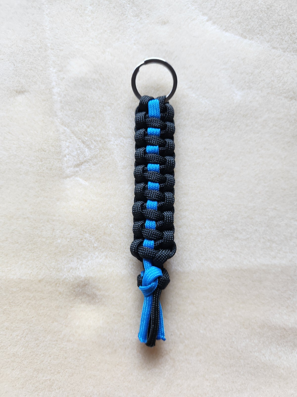 550 Paracord Keychain with Keyring Thin Blue Line