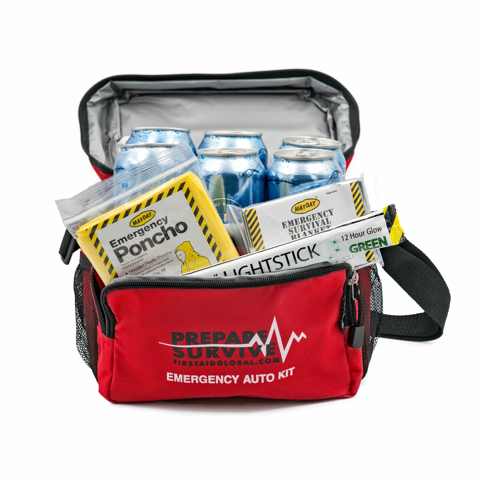 Emergency Auto Kit with Blue Can Water – 50-year Shelf Life