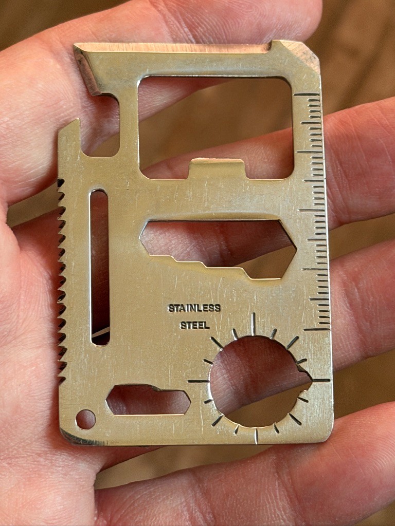 Pocket Sized Survival Credit Card Size Tool – Multi-Tool – 11 Tools