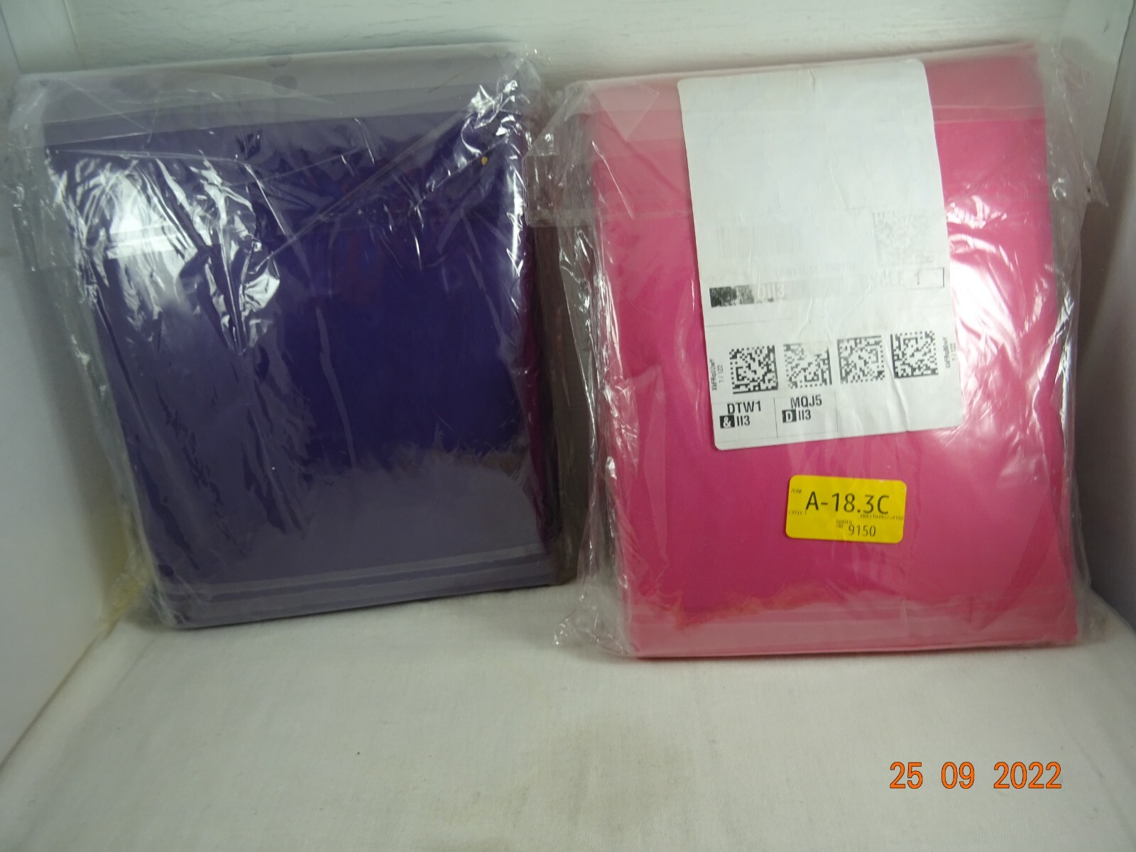 Rain Coat Hooded Drawstring 2 pack OSFM Adult Blue Purple Pink NEW 2-2 packs