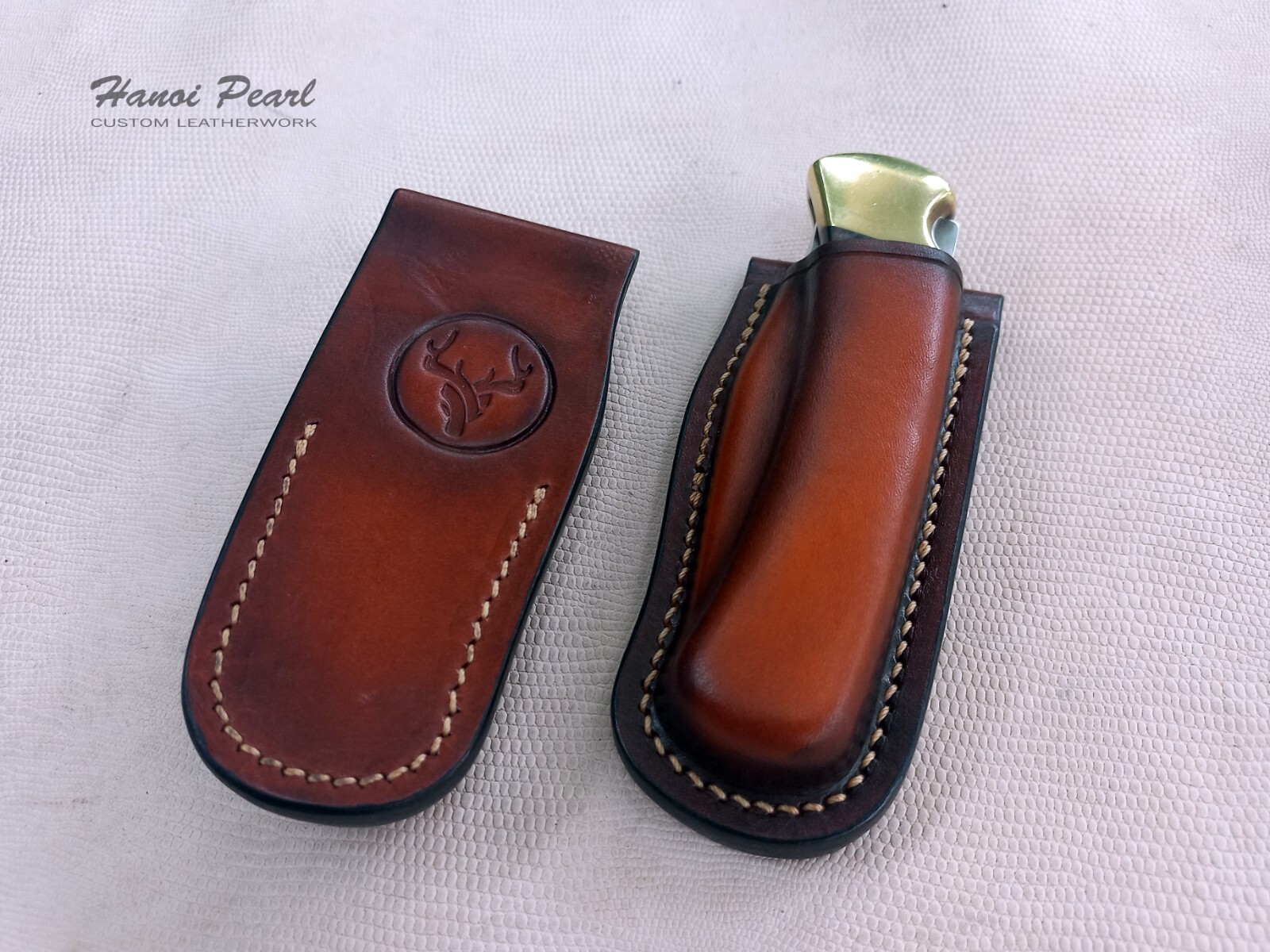 Custom Buck 110 Sheath | Vertical Belt Loop Sheath | Right Handed Sheath