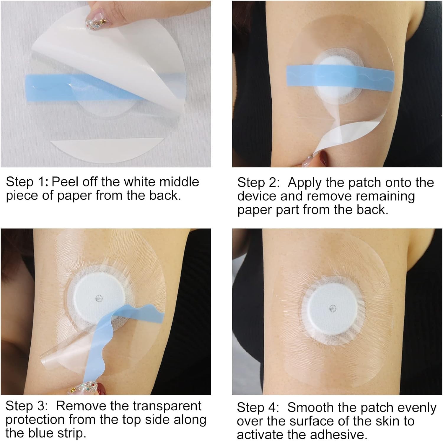 Easy-to-Use 60 Pack Waterproof Sensor Covers for CGM—Safe for Active Lifestyles