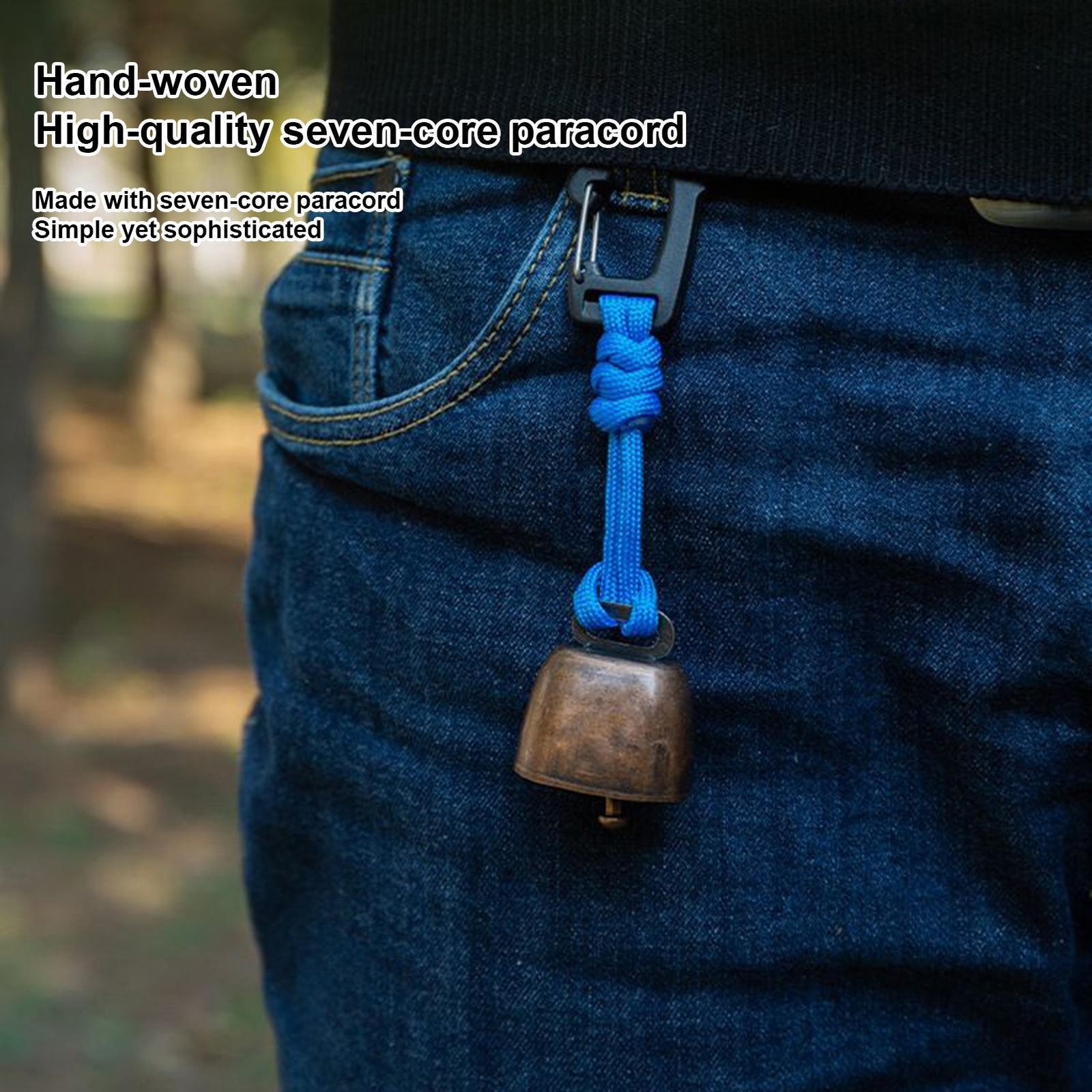 Bear Bells For Hiking Safety Ring Keychain Iron Camping Bell For Backpacking