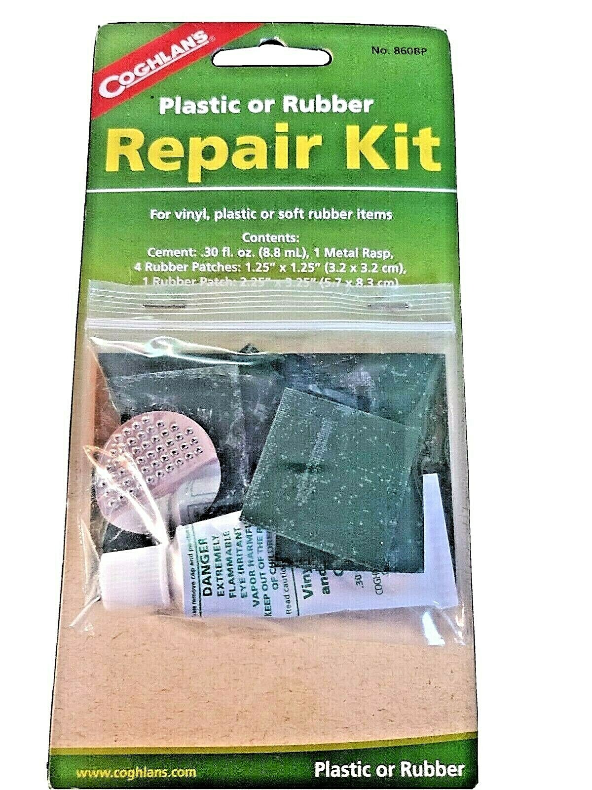 Coghlan’s Plastic or Rubber Repair Kit (Bicycle Tire, Water Tubes, & Etc..)